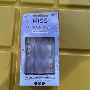 KISS CHRISTMAS- Design Ltd Edition "GEM WREATHS", Matte Nude, Gem Accents, Long,